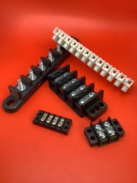 A group of different types of electrical terminals.