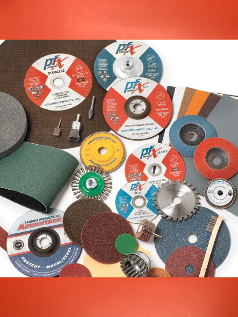 A pile of different types of abrasive materials.