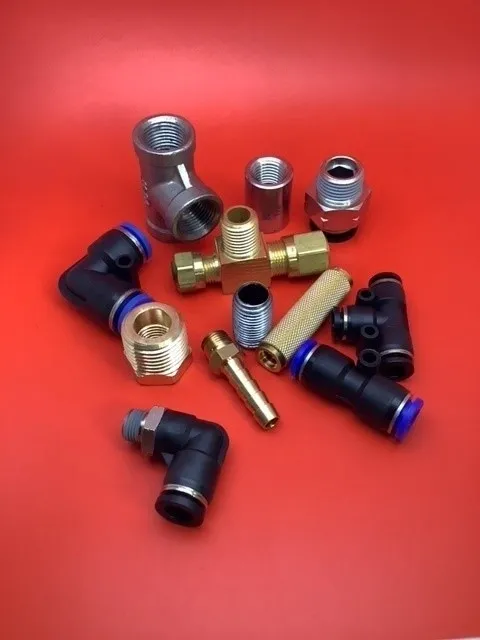 A group of different types of plumbing parts.