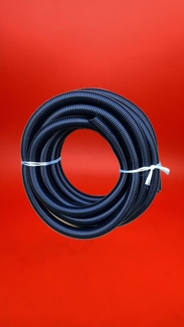 A black hose is wrapped around the ends.